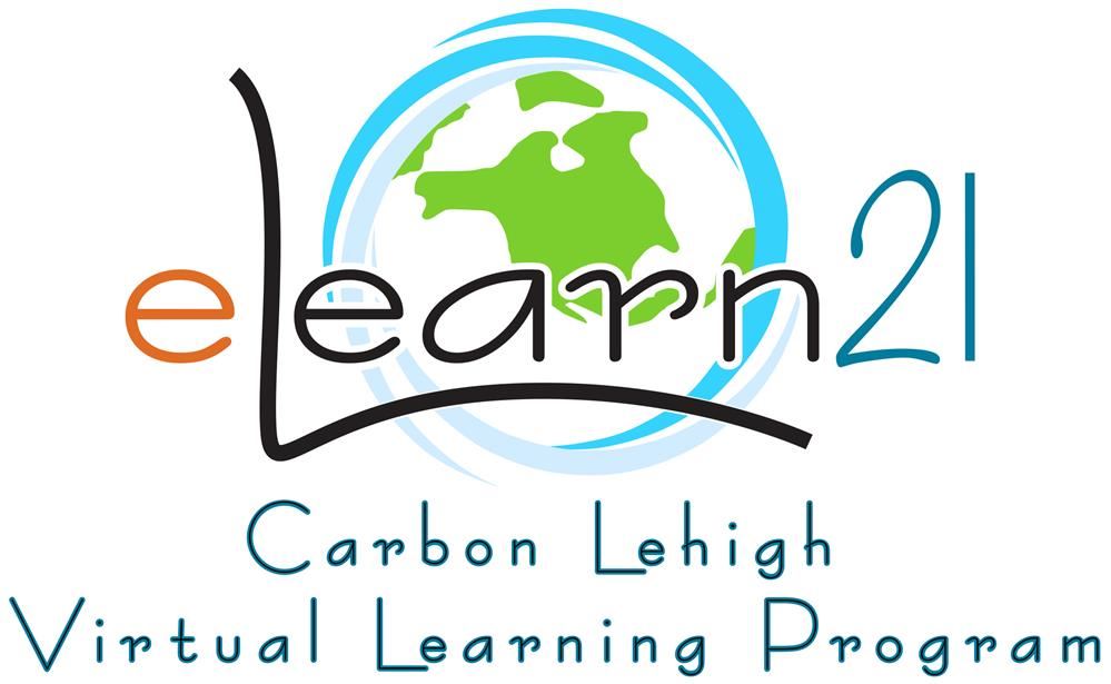 eLearn21 text in front of globe image with Carbon Lehigh Virtual Learning Program below.